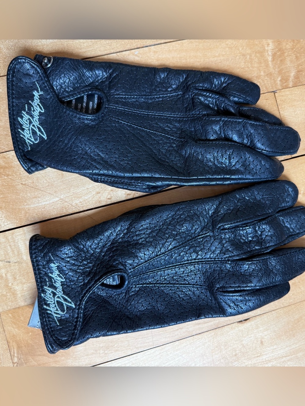 Harley-Davidson Black Leather Riding Gloves